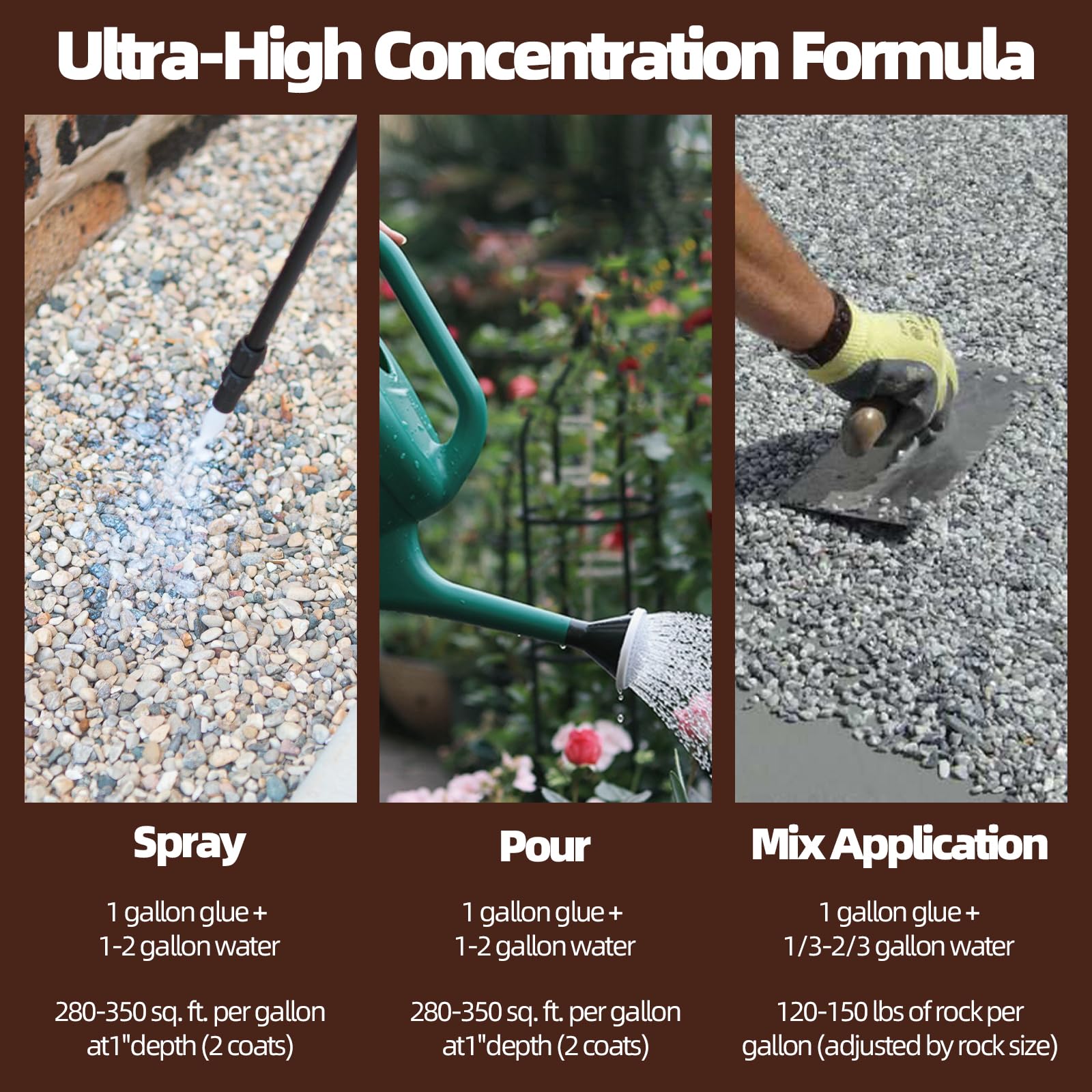 Shabebe Rock Glue offers a water-permeable, non-toxic formula for outdoor use.