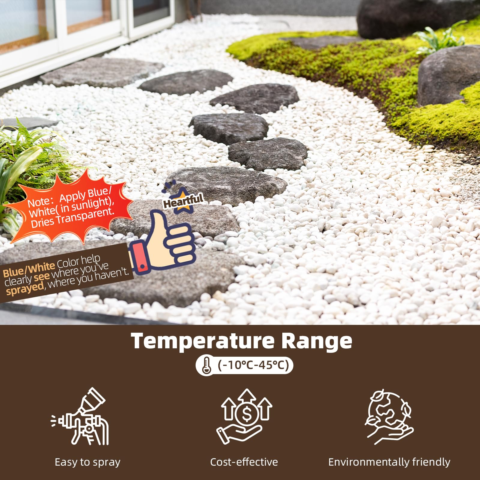 Shabebe Rock Glue wet-weather-hold provides durable adhesion against rain.