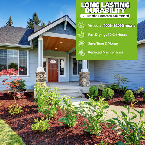 Shabebe Rock & Mulch Glue is water-permeable, protecting soil health and plant roots.