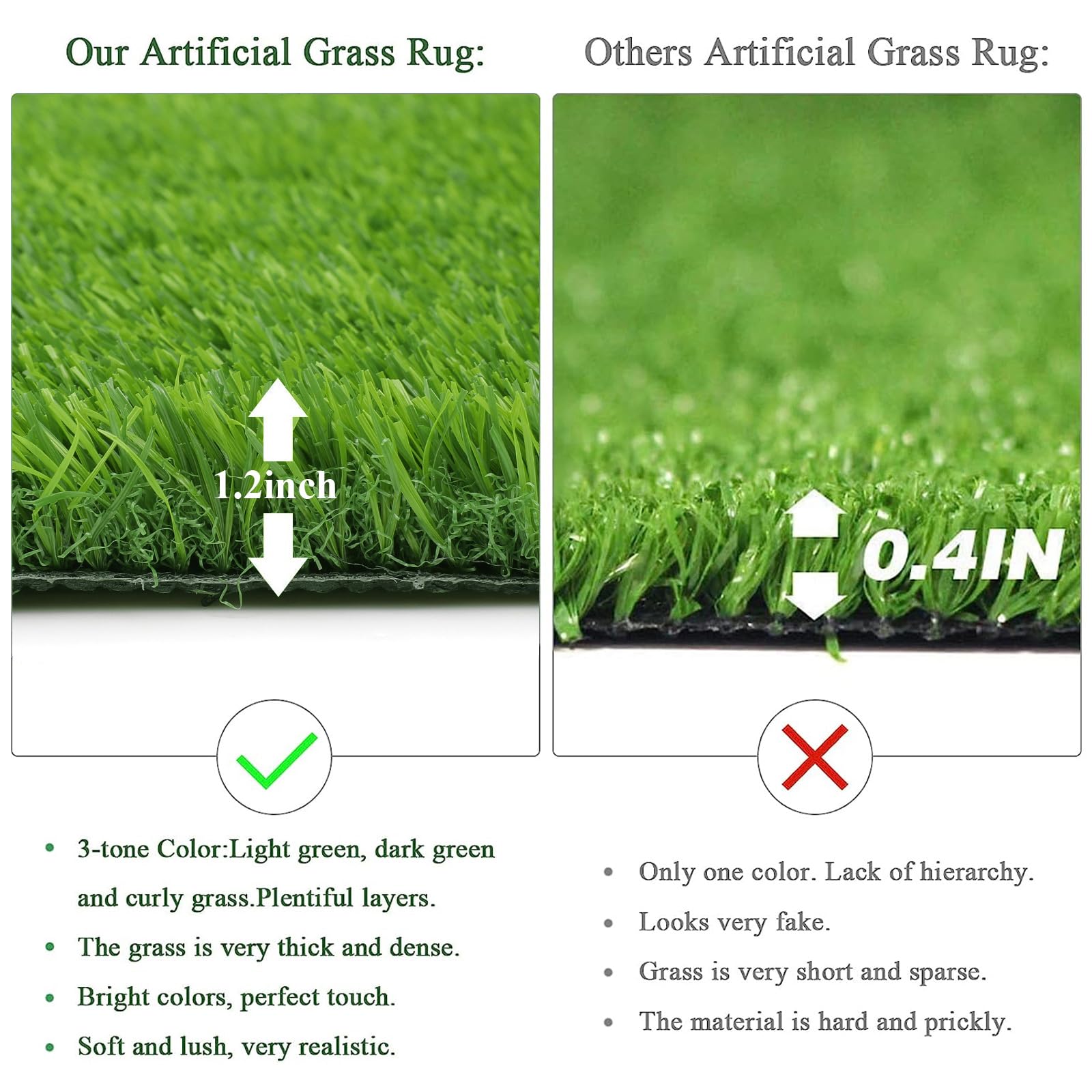 SHACOS turf closeup reveals drainage holes for quick drying after rain