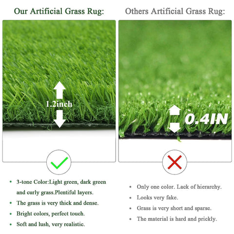 SHACOS turf closeup reveals drainage holes for quick drying after rain