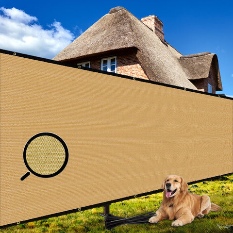 Shade&Beyond privacy screen with brass grommets for balcony privacy