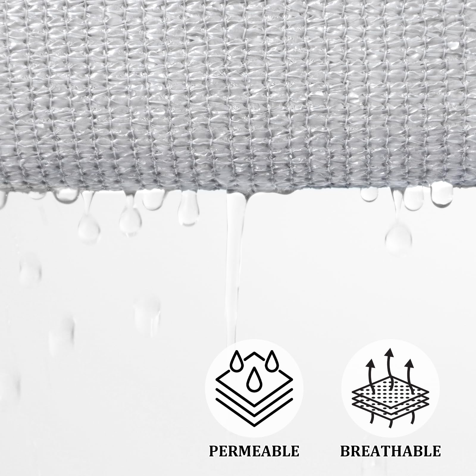 Close-up of sturdy D-rings on Shade&Beyond triangle shade sail