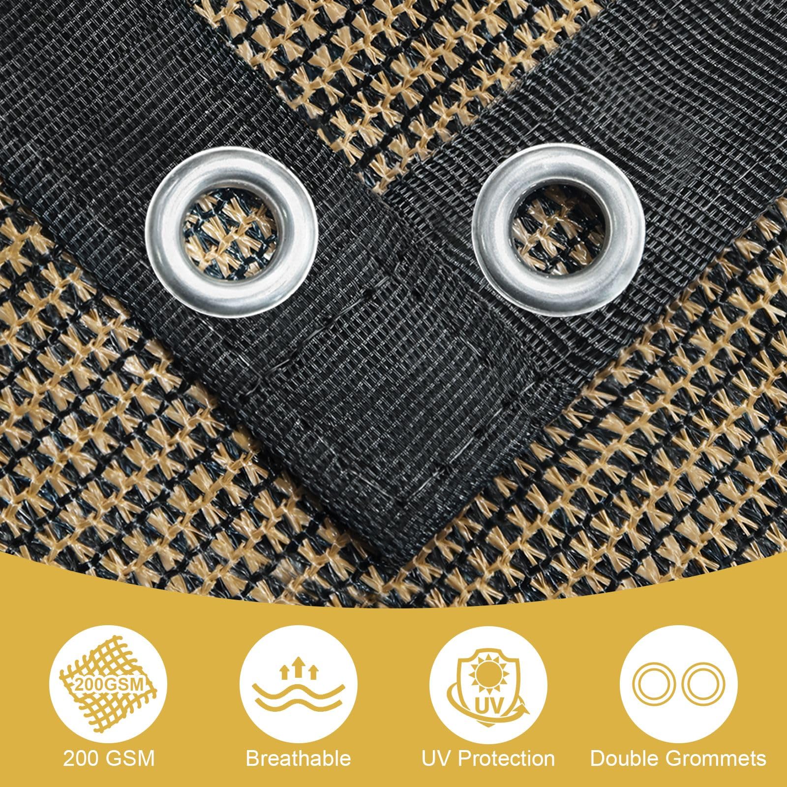 Shade&Beyond easy-install grommets simplify mounting on pergolas