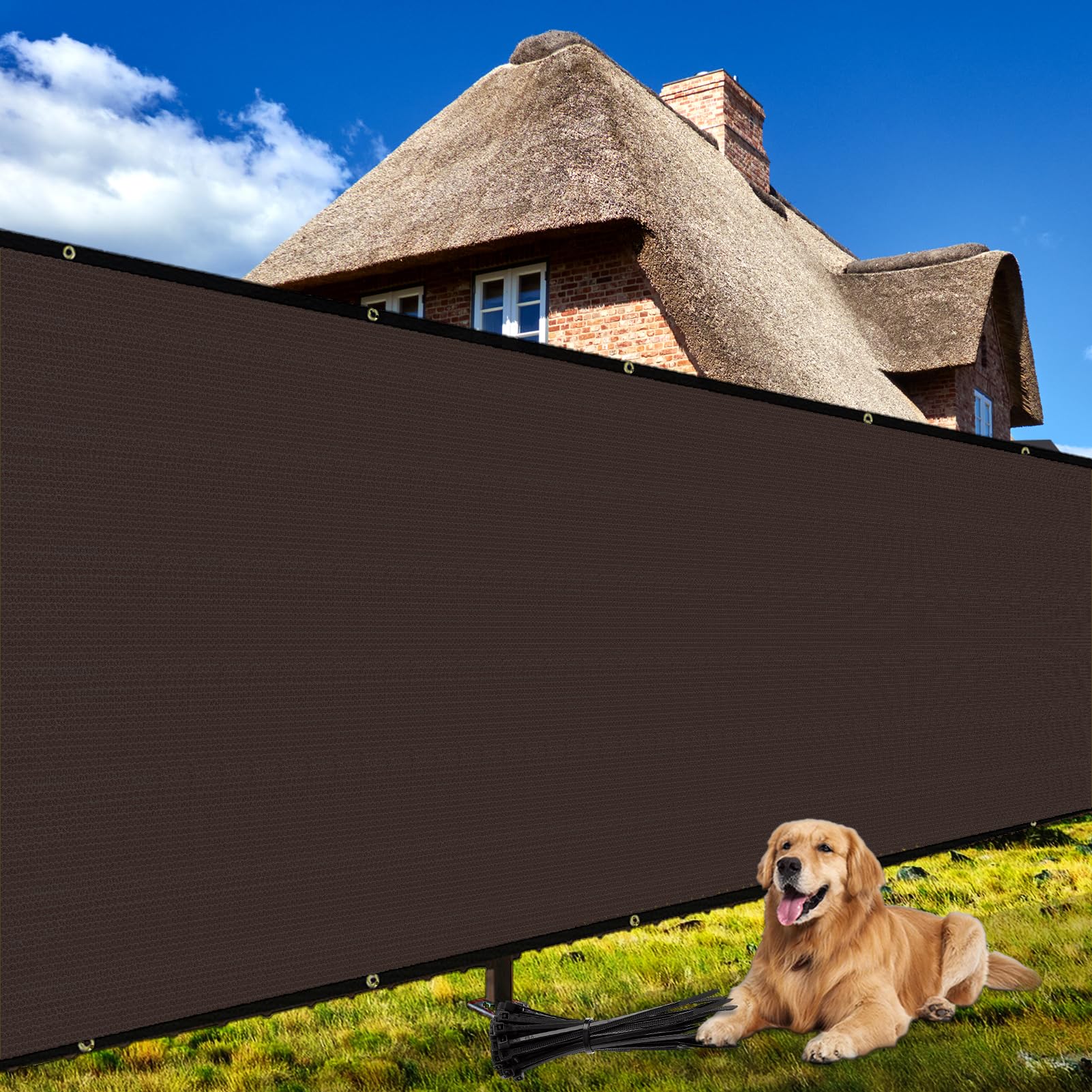Shade&Beyond fence privacy screen on wall setup improves privacy while allowing airflow