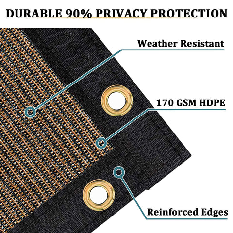 Shade&Beyond privacy mesh grommets close-up shows sturdy hardware for durable use