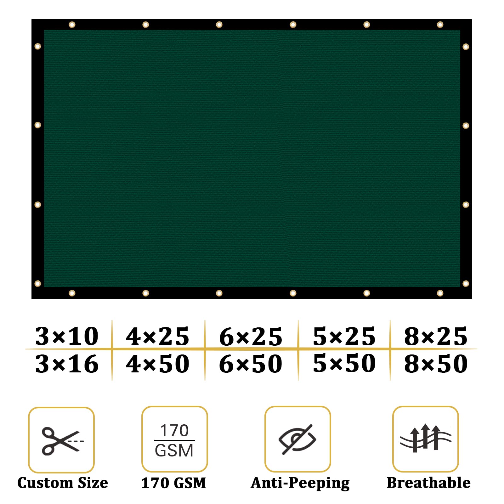 Shade&Beyond heavy-duty fence screen ready for wind and weather.