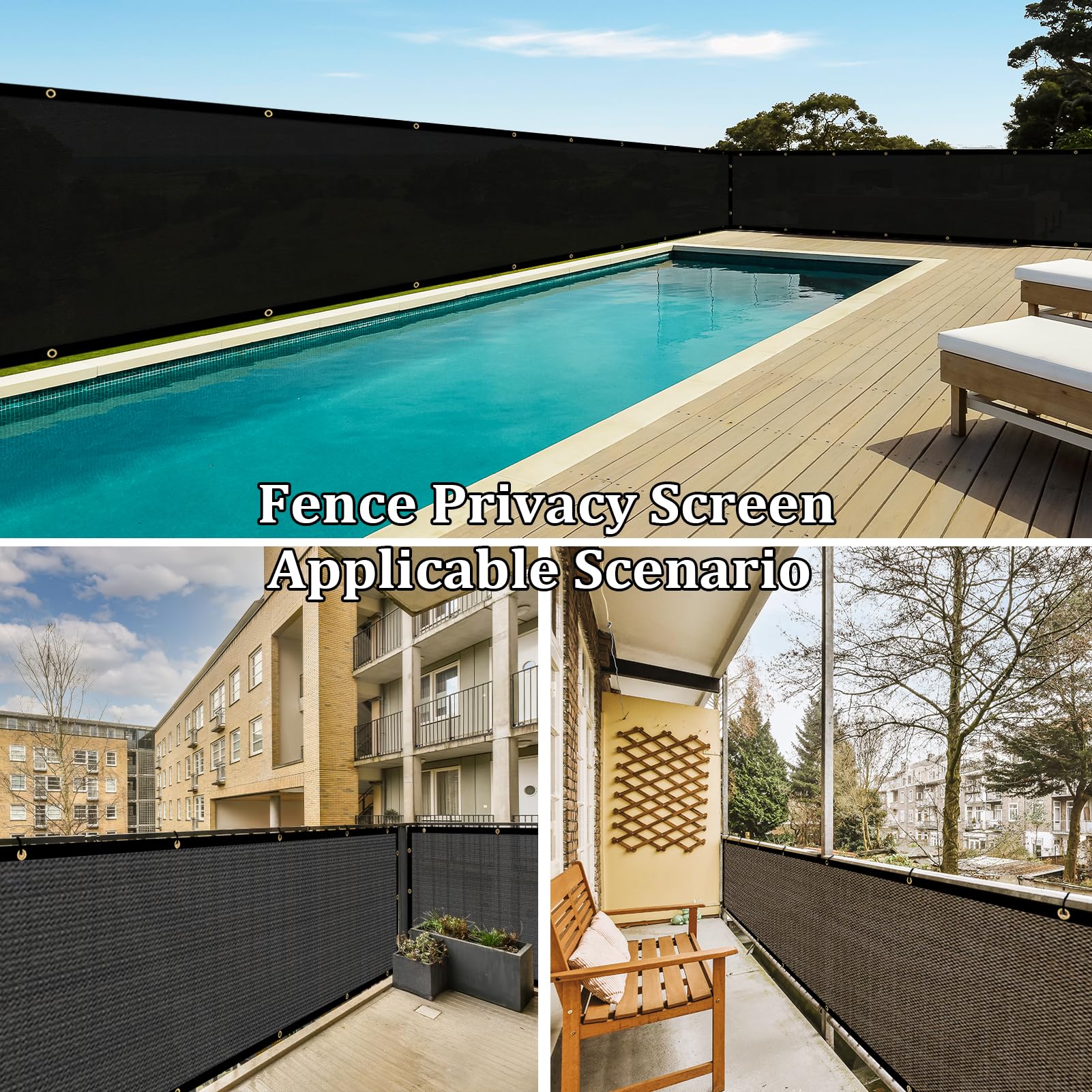 Shade&Beyond patio privacy screen installed for outdoor seclusion