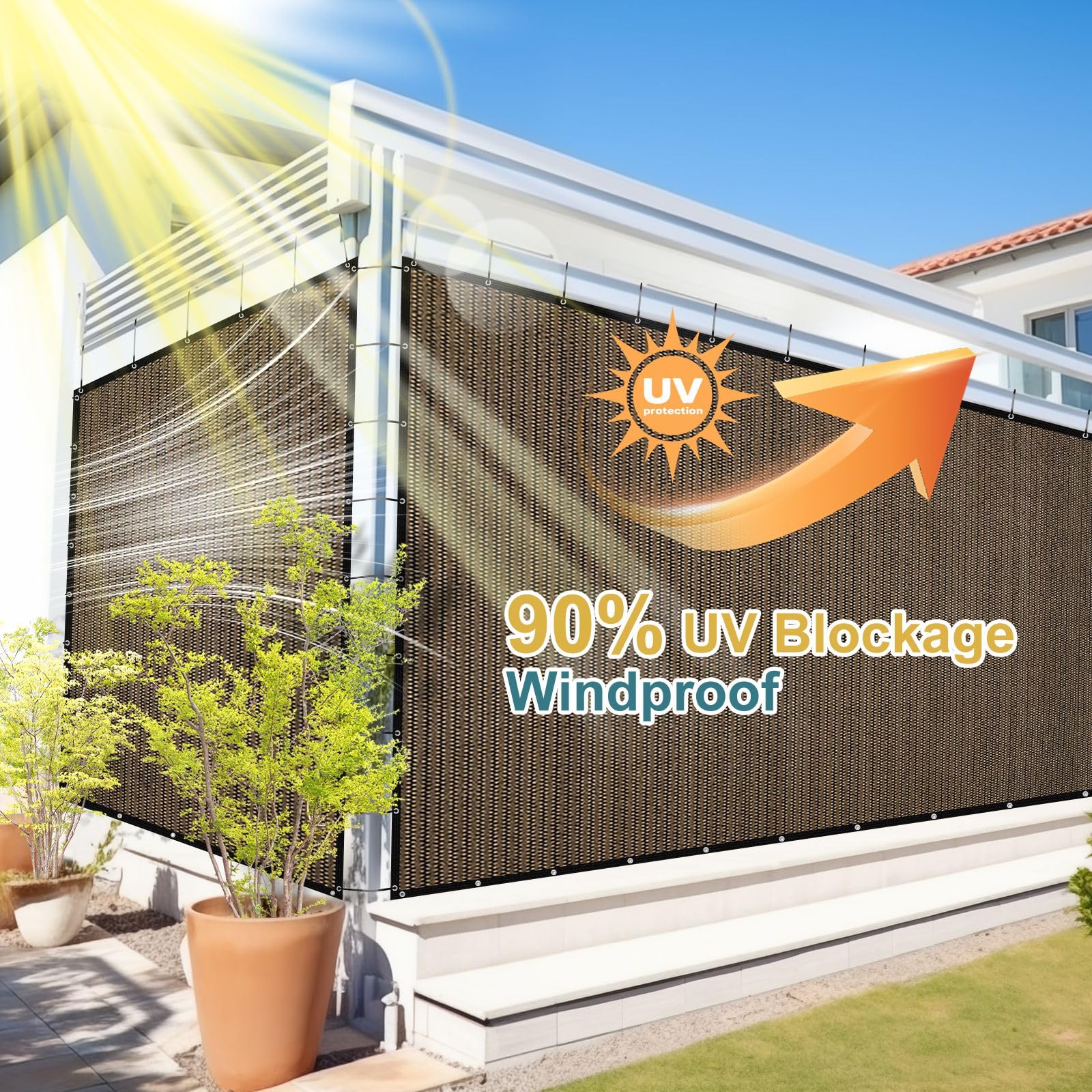 Shade&Beyond patio shade cover 12x20 demonstrates quick installation for shaded outdoor spaces.