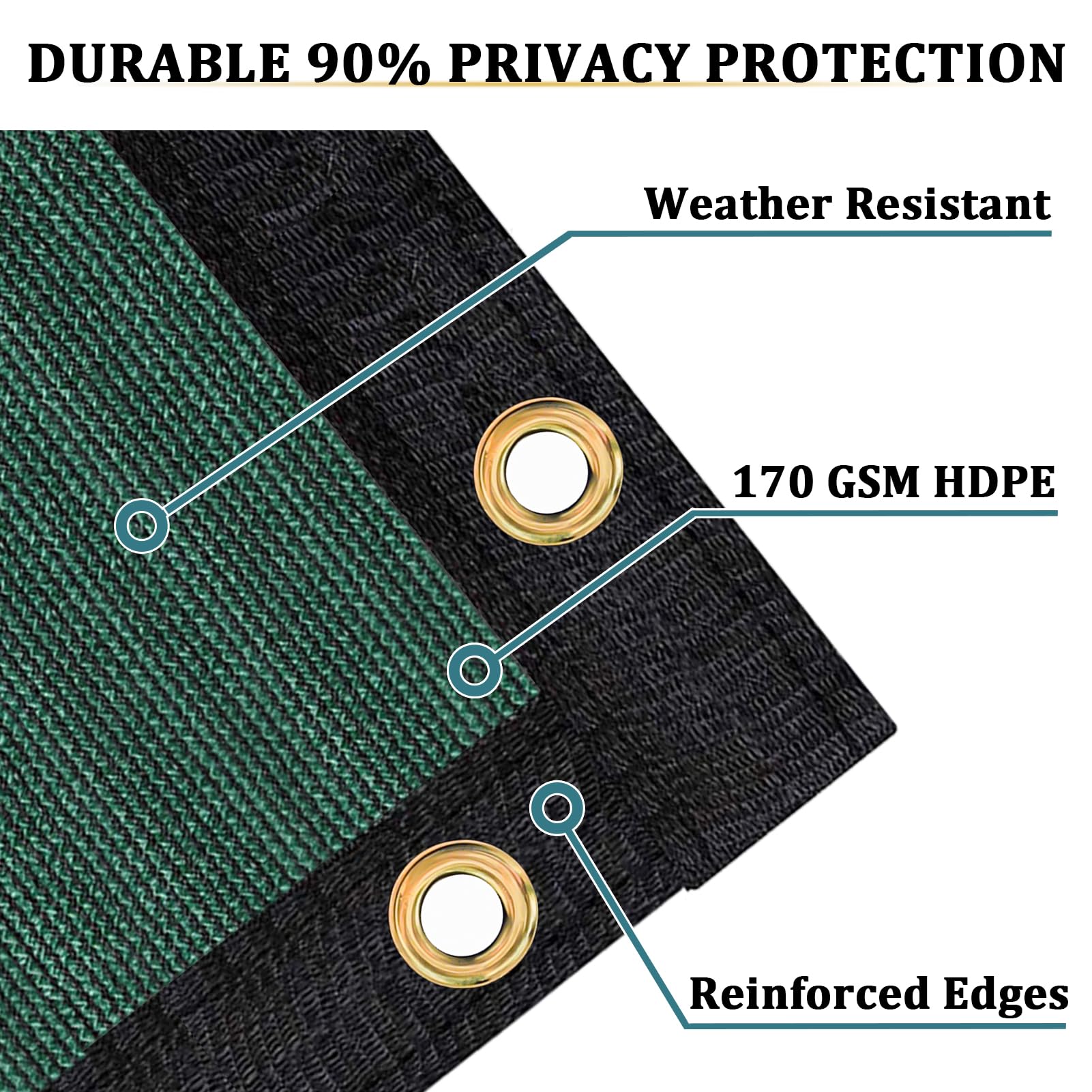 Shade&Beyond privacy screen knit fabric detail for durable outdoor use.