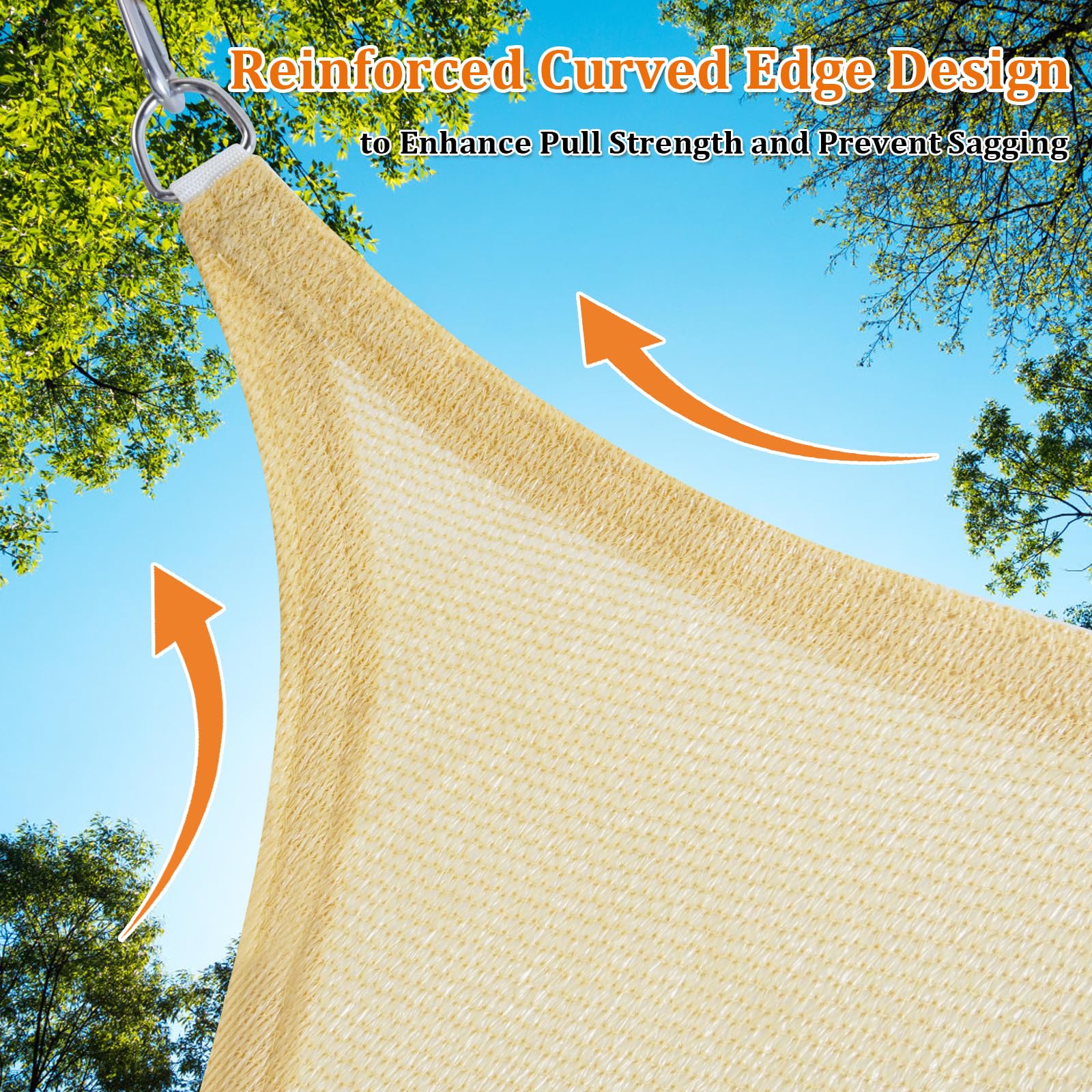 Shade&Beyond triangle sun sail for pergola offers stylish coverage and airflow.