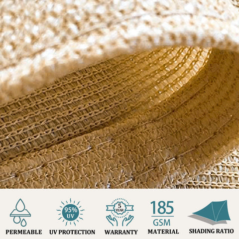 Shade&Beyond curved-edge design prevents water pooling during light rain