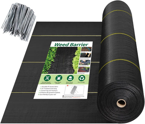 Shade&Beyond weed barrier fabric 4ftx300ft blocks sun and prevents weeds at the root.