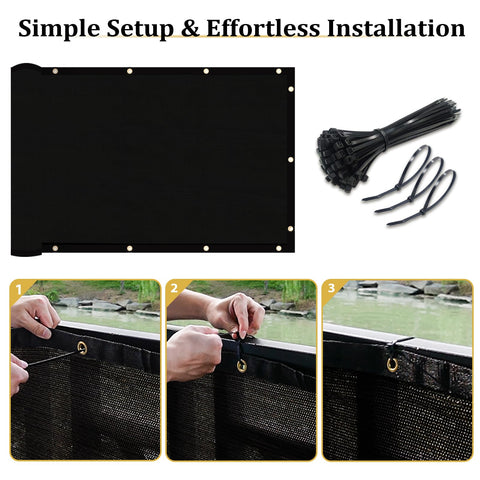 Shade&Beyond zip ties setup for fast outdoor installation