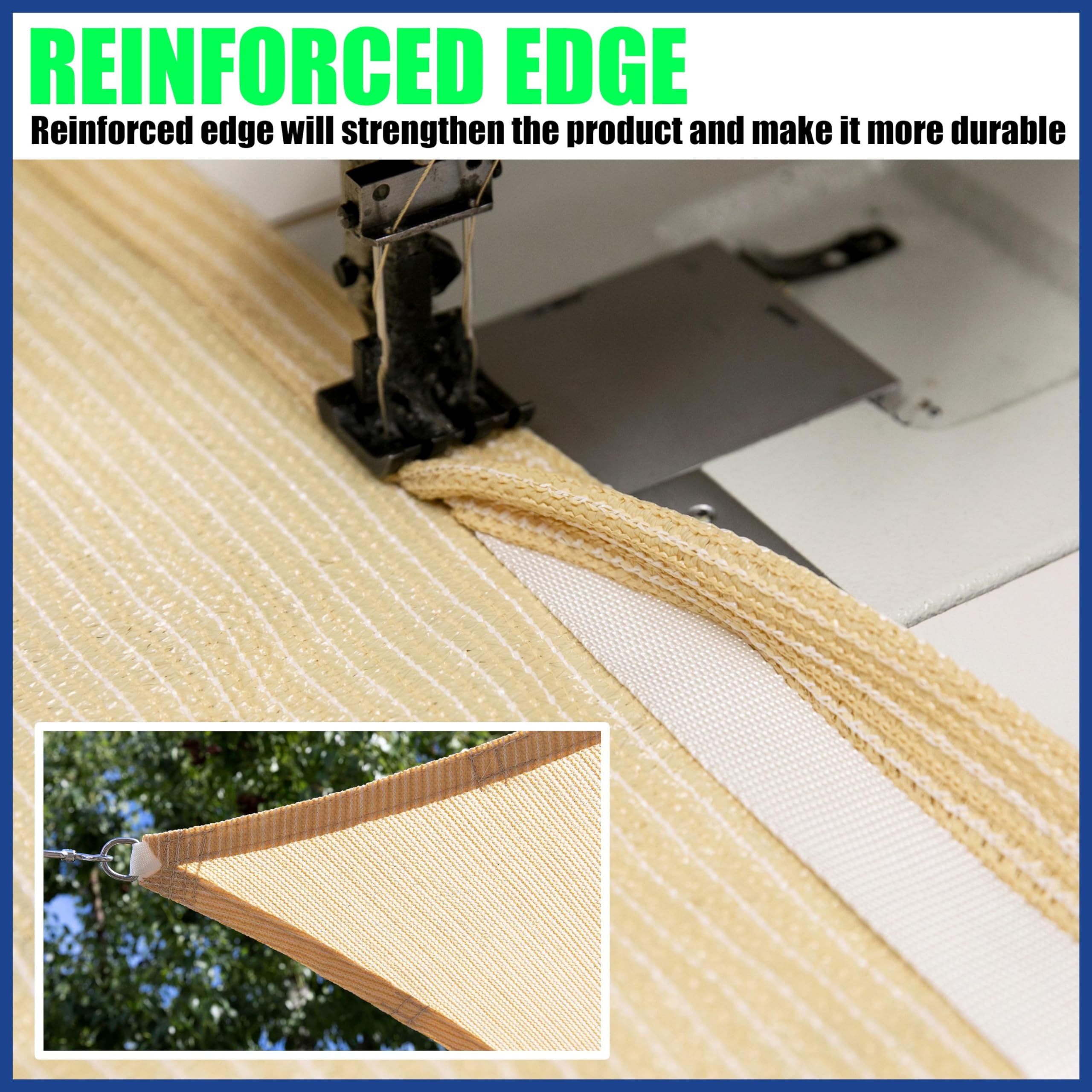 ShadeMart beige shade sail on a wall adds decorative outdoor design.