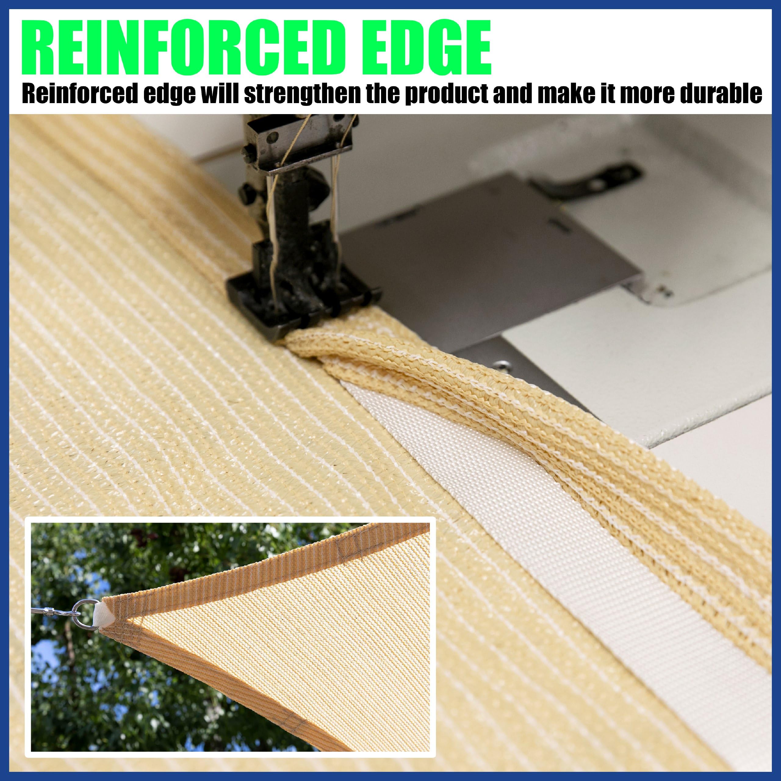 ShadeMart triangle sail adds yard decor while providing versatile shade.
