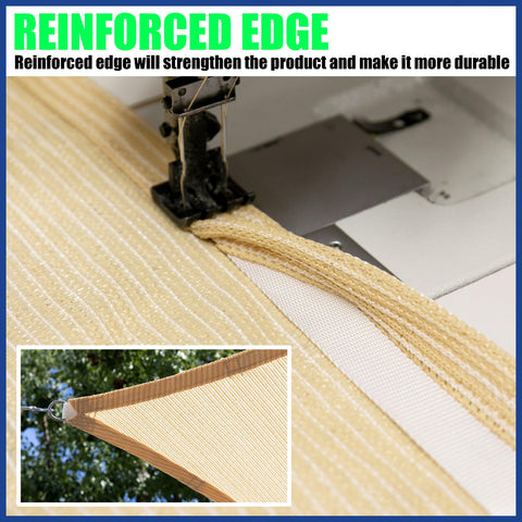 ShadeMart triangle sail adds yard decor while providing versatile shade.