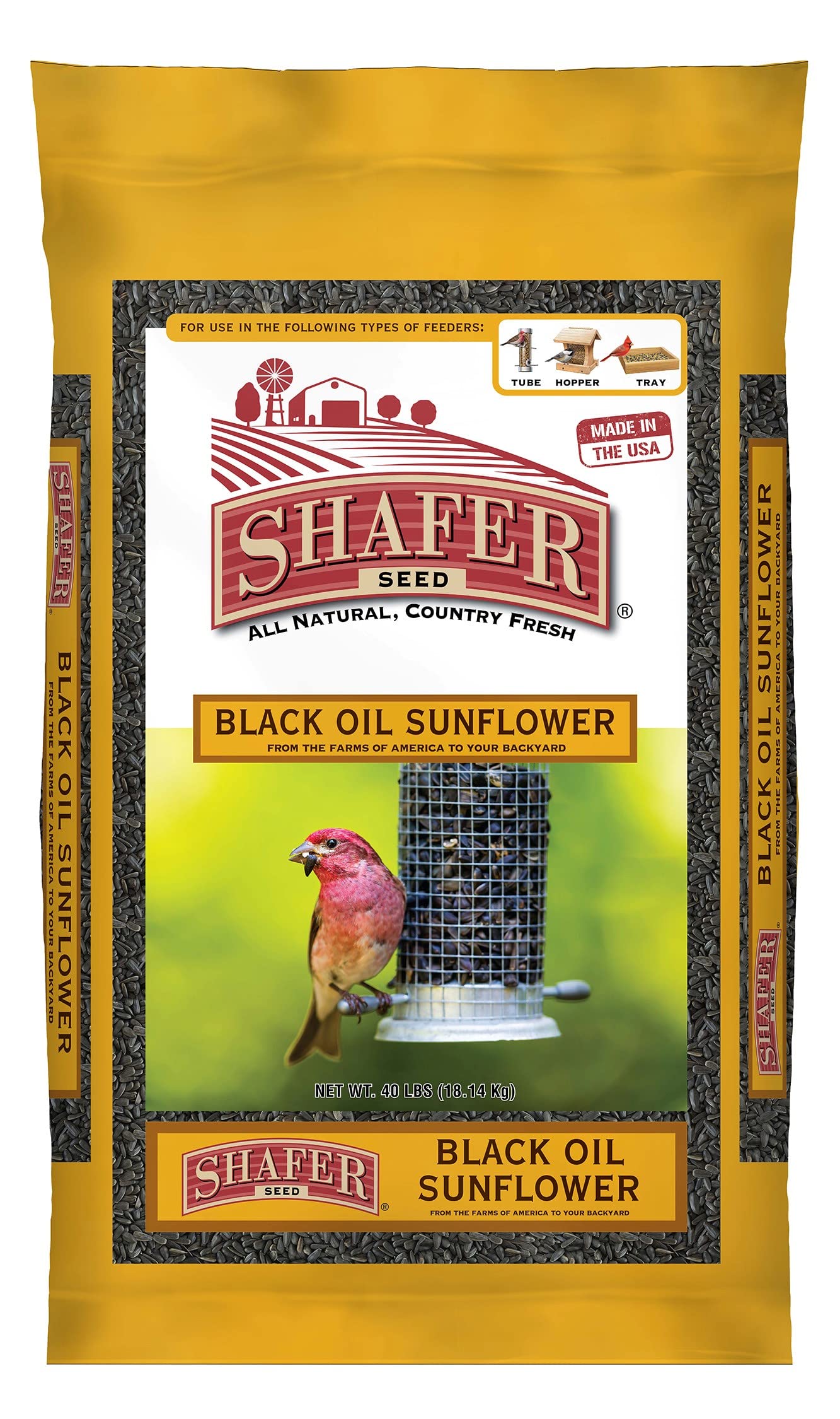 Shafer Seed 51041 bag front view, ideal for attracting diverse songbirds.