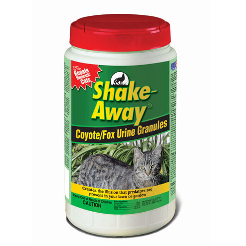 Shake-Away coyote/fox urine granules deter cats from gardens, 5 lb