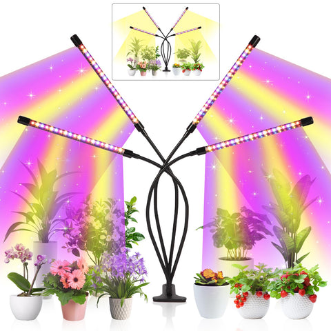 Shalaker grow lights clip-on setup with adjustable gooseneck for precise plant placement.