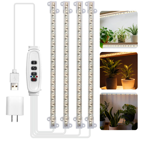 Shalaker LED plant lamp full spectrum strip supports indoor plant photosynthesis