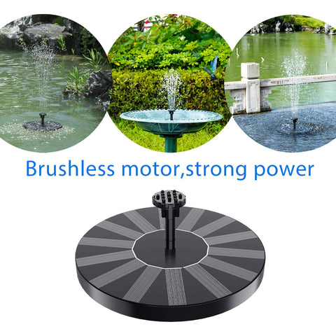 SHANCHAHUA solar fountain diameter 6.7 inches fits small ponds.