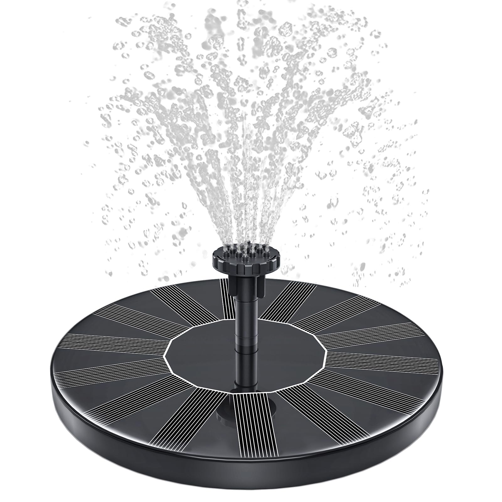 SHANCHAHUA solar fountain overview showing compact design and tranquil water effects.