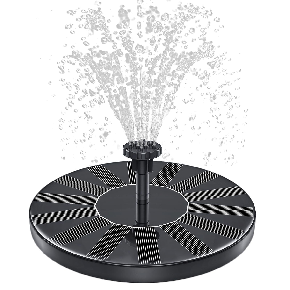 SHANCHAHUA solar fountain overview showing compact design and tranquil water effects.