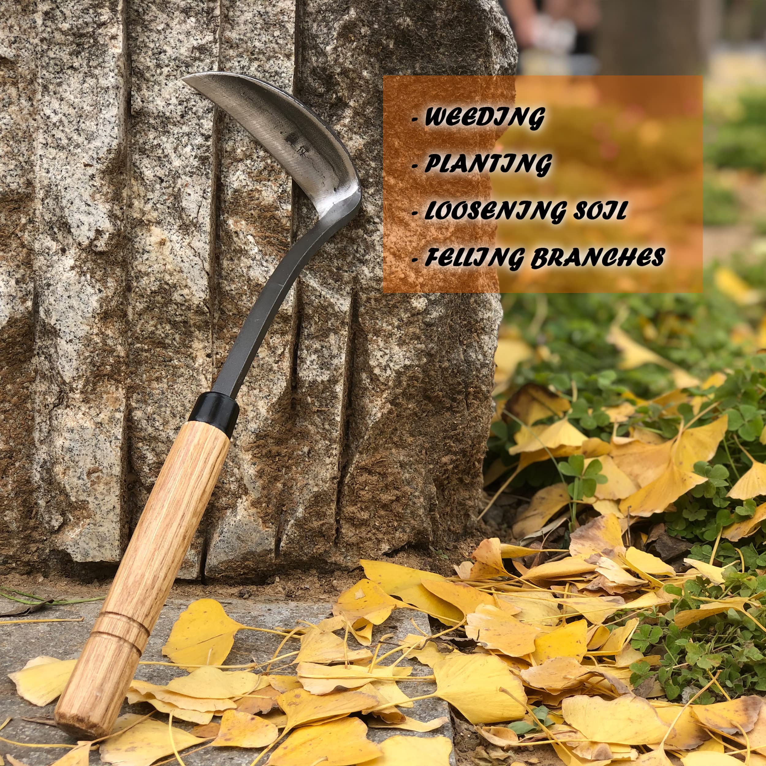 SHANFEEK snake-neck design weed remover handle provides comfortable reach.