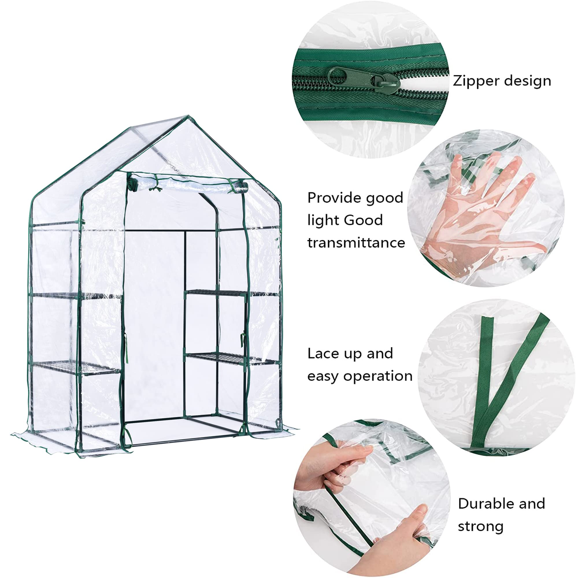SHANGXING transparent PVC greenhouse cover allowing sunlight to reach plants.