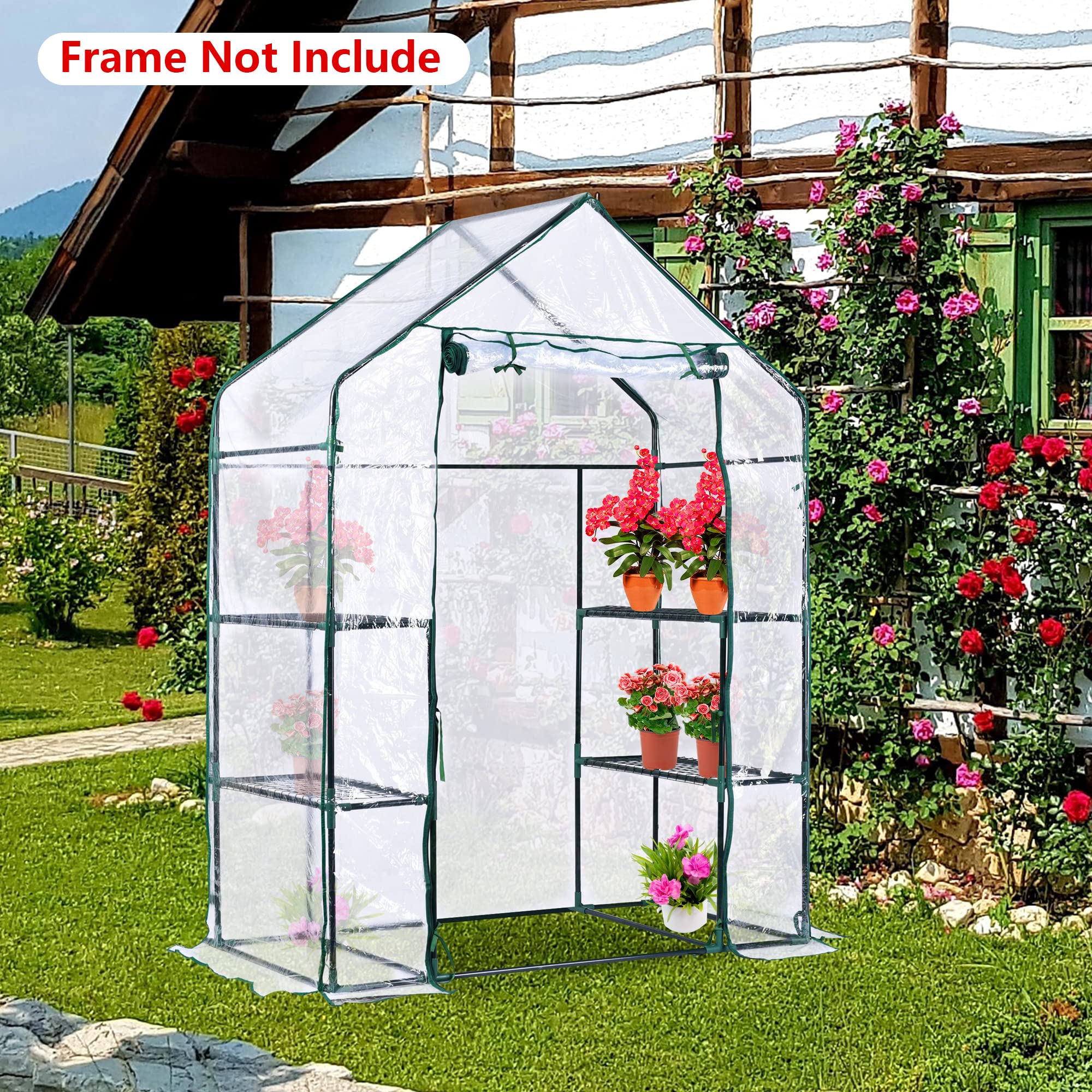 SHANGXING roll-up zipper door greenhouse cover for convenient entry and ventilation.