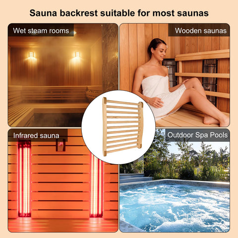 Shanshanshop durable, easy-clean backrest keeps sauna setup tidy.