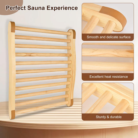 Shanshanshop backrest fits traditional and bucket-style saunas for versatile use.