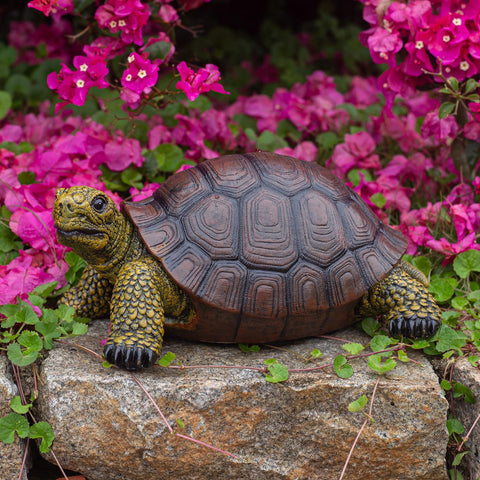 SHAODIE durable resin turtle statue offers a stable garden accent