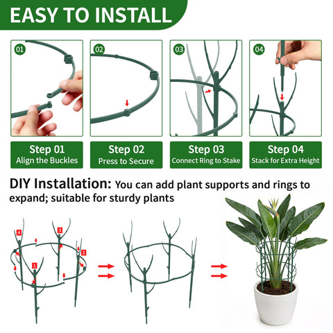 SHAOKAOLU color matched stake blends with foliage for discreet support