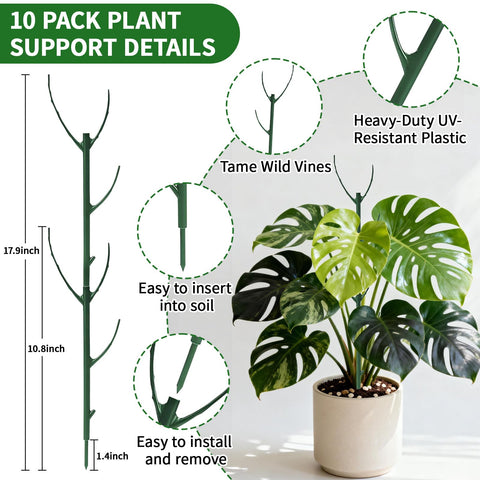 SHAOKAOLU plant stake with garden wire blends with foliage while supporting growth