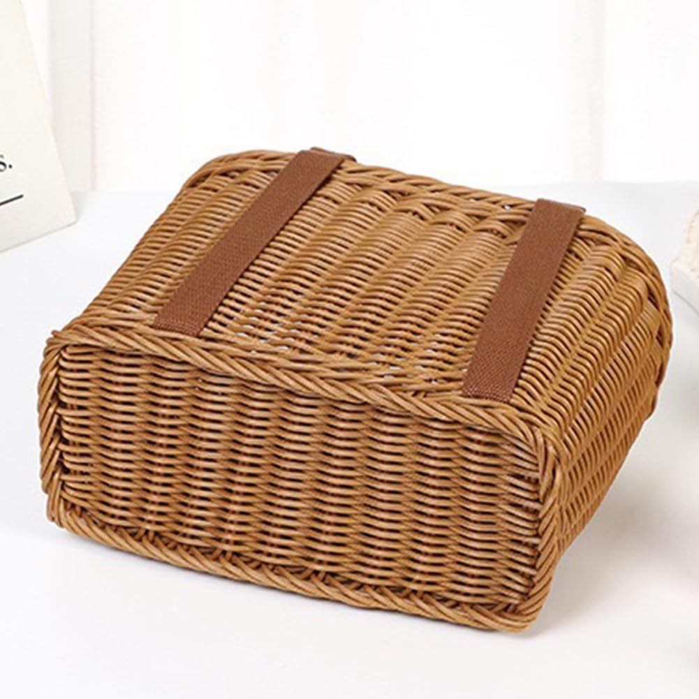 Shapeazy Wicker Basket in-use with groceries demonstrates breathable weave keeping contents fresh.