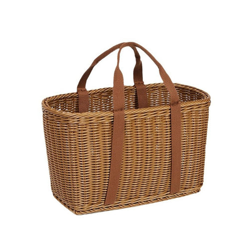 Shapeazy Wicker Basket handles close-up highlighting sturdy double handles for easy carrying.