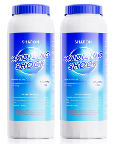 SHAPON 32 Oz non-chlorine hot tub shock bottle enabling fast water treatment