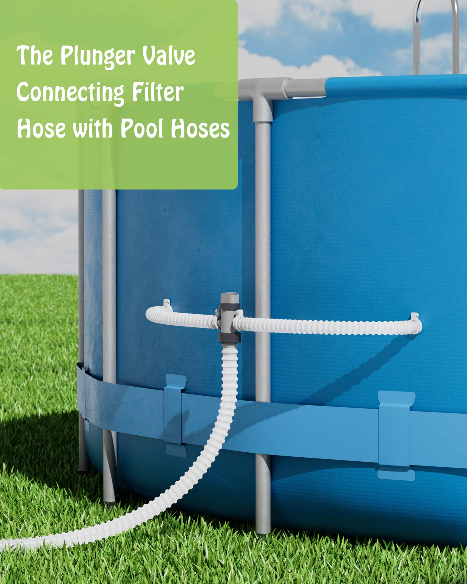 SHAPON assembly kit for the dual split hose plunger valve simplifies pool maintenance.