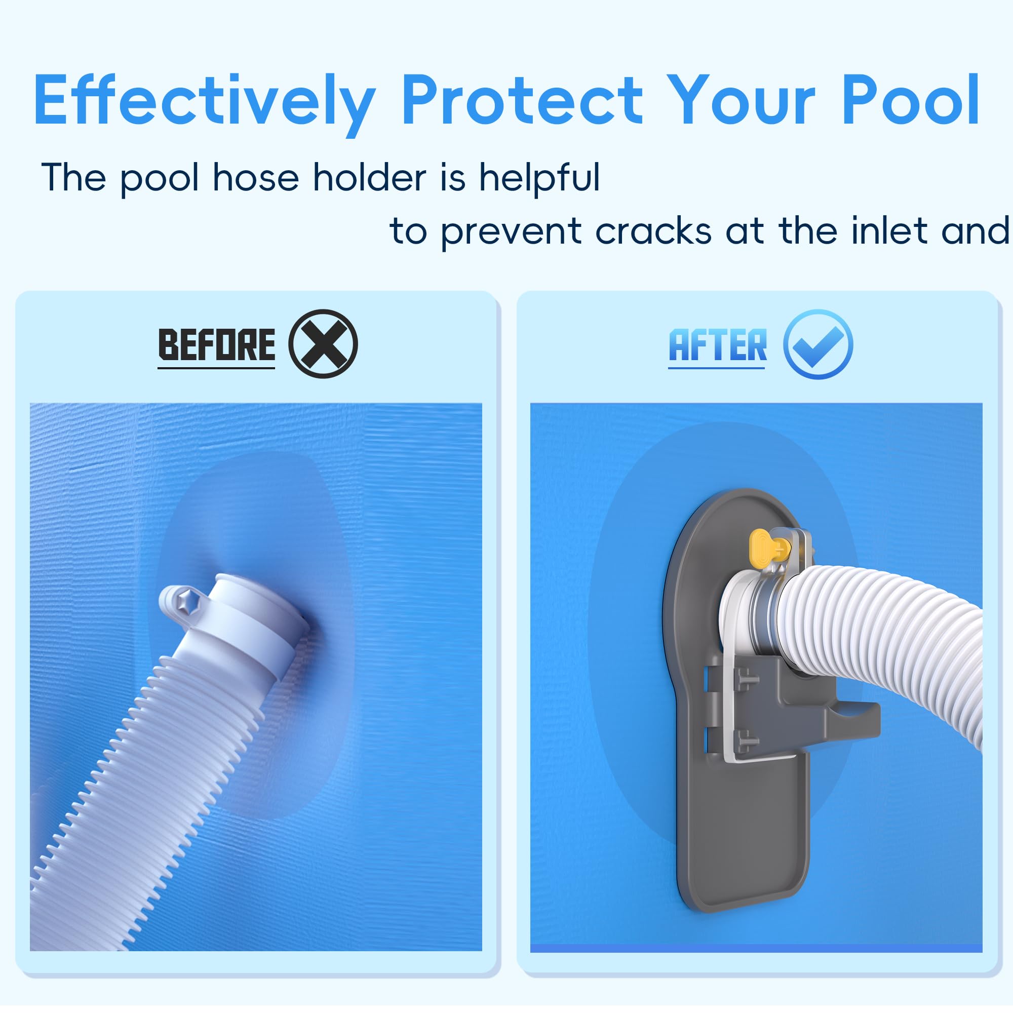 SHAPON built-in cable-tie groove keeps hoses in place