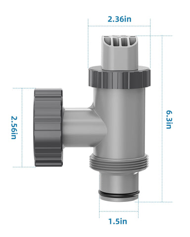 SHAPON plunger valve compatible with many above-ground pools for flexible system upgrades