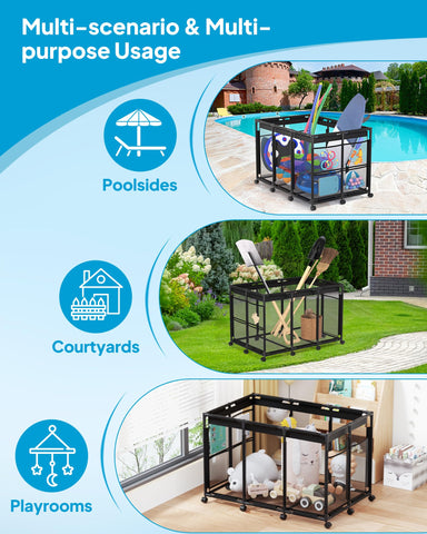 SHAPON outdoor-ready storage bin ideal for pools and events