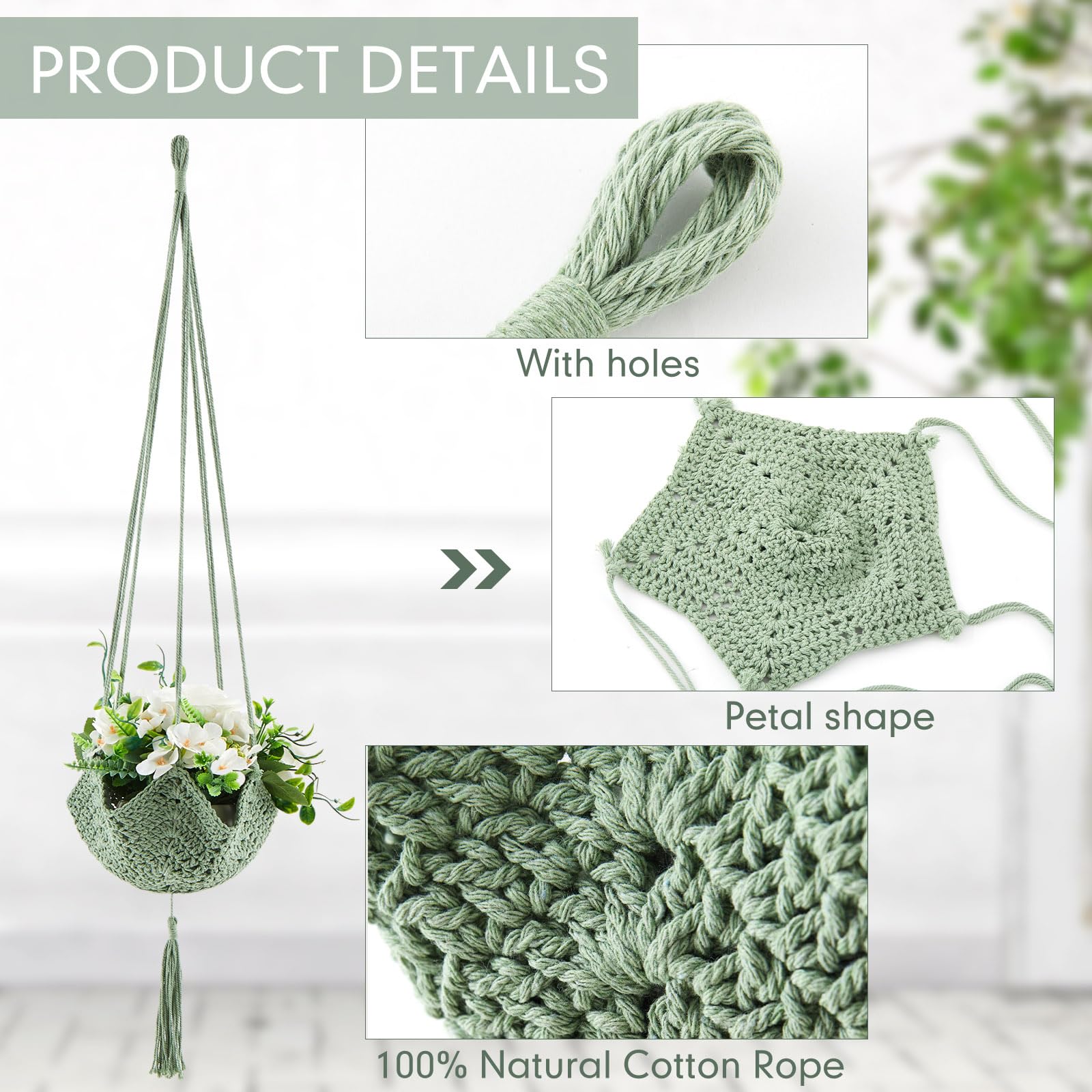 Shappy 105 cm length twine planter hanger with sturdy construction.