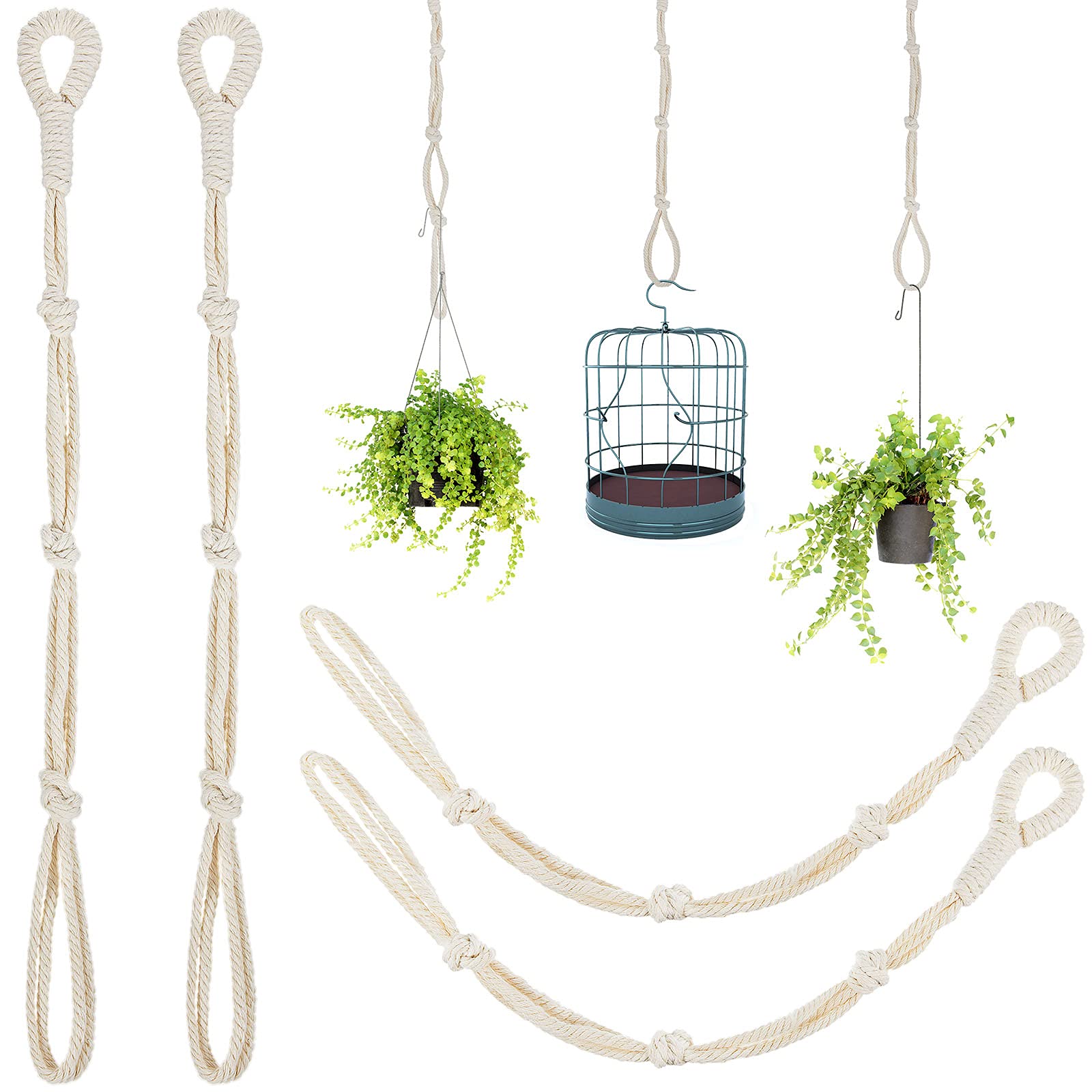 Shappy 4-piece hanging plant extender package for versatile wall display.