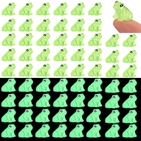 Shappy 70 resin mini frogs glow in the dark for garden decor.