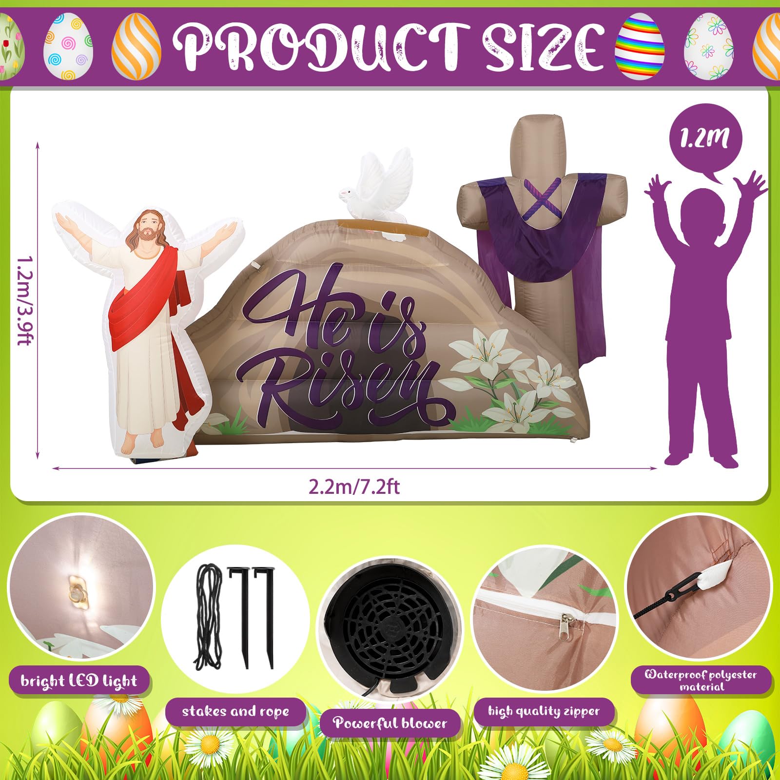 Shappy Easter inflatable lily pattern adds spring color to garden