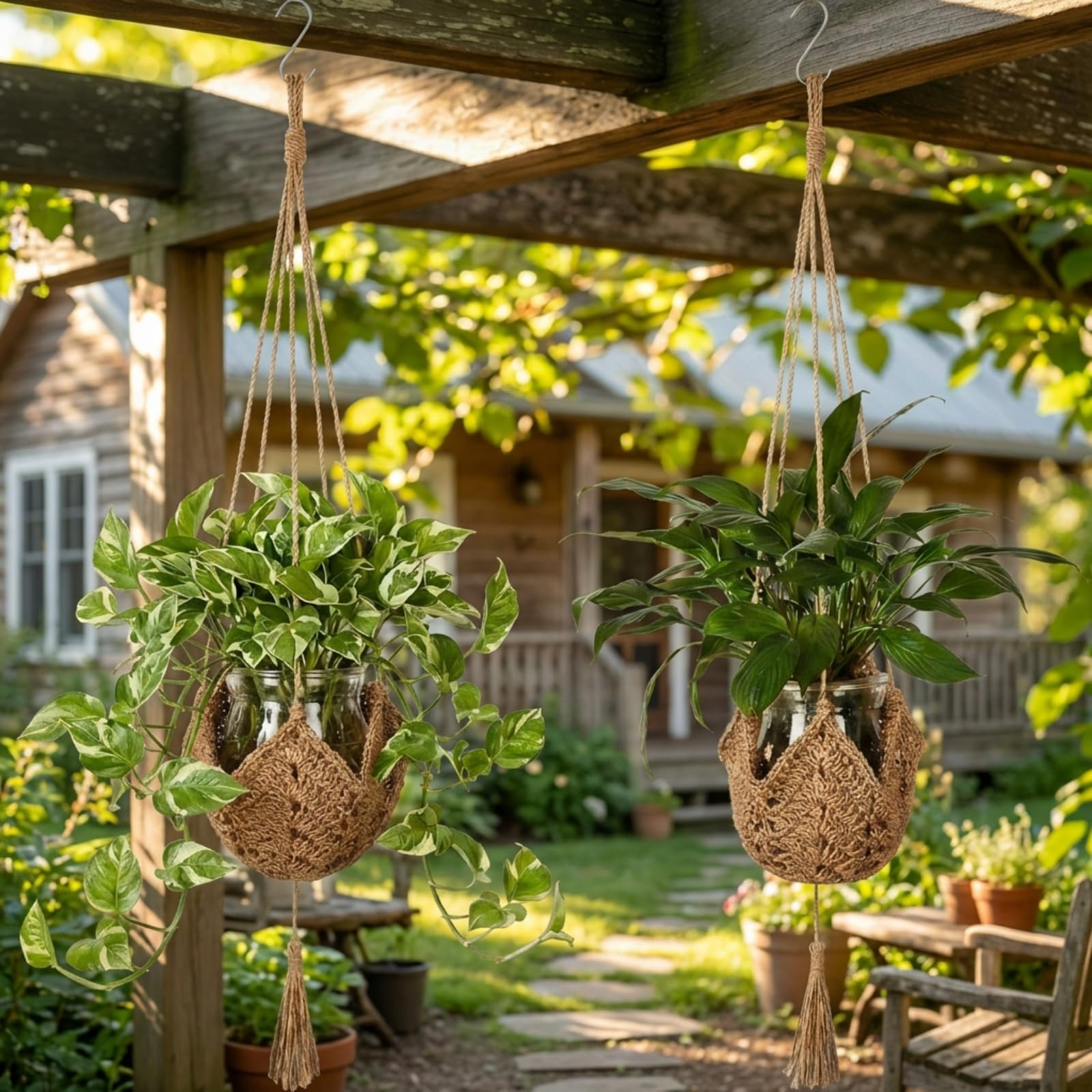 Shappy brown hanger enhances Halloween and seasonal decor.