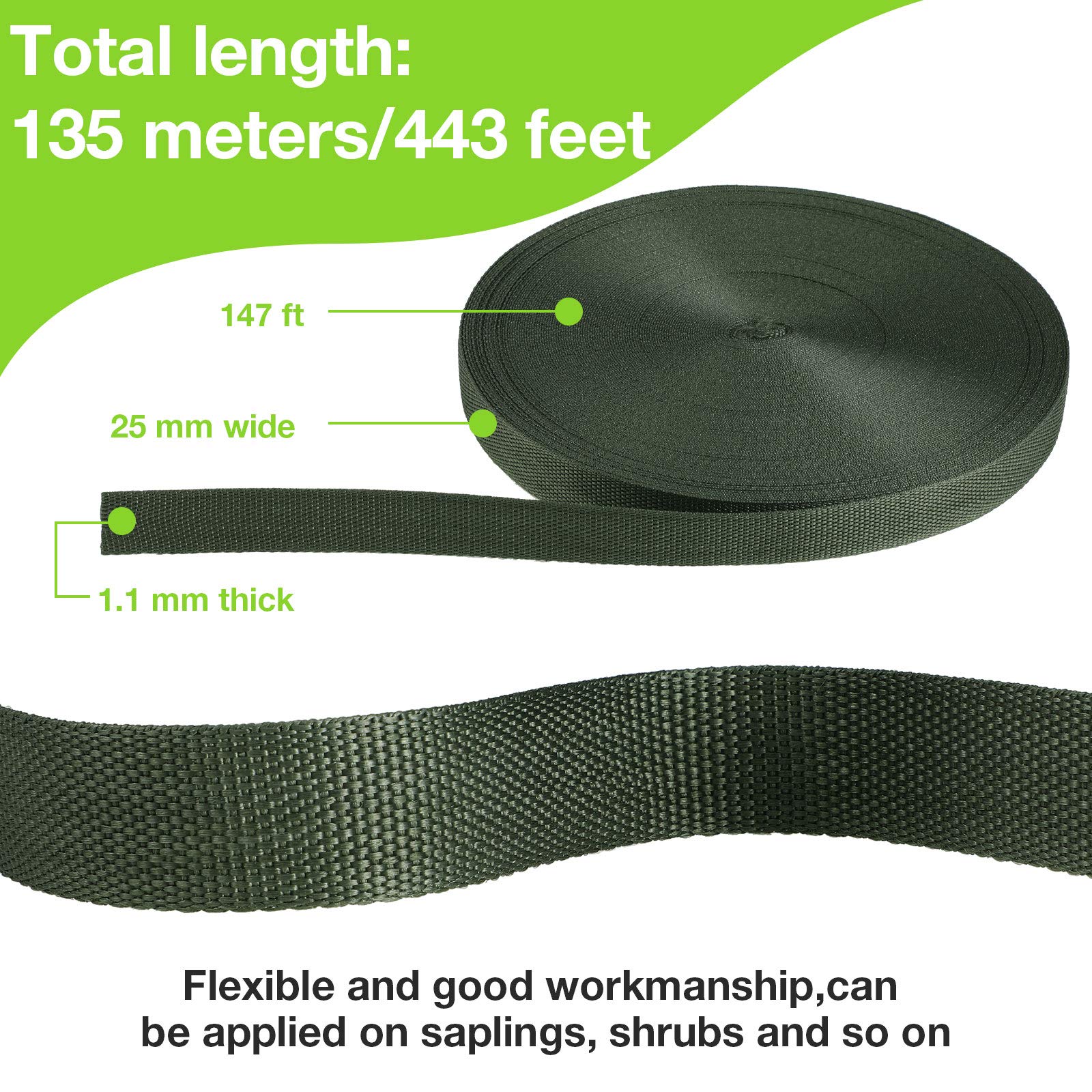 Shappy plant-support-strap-staking renders secure, upright growth for saplings and young trees