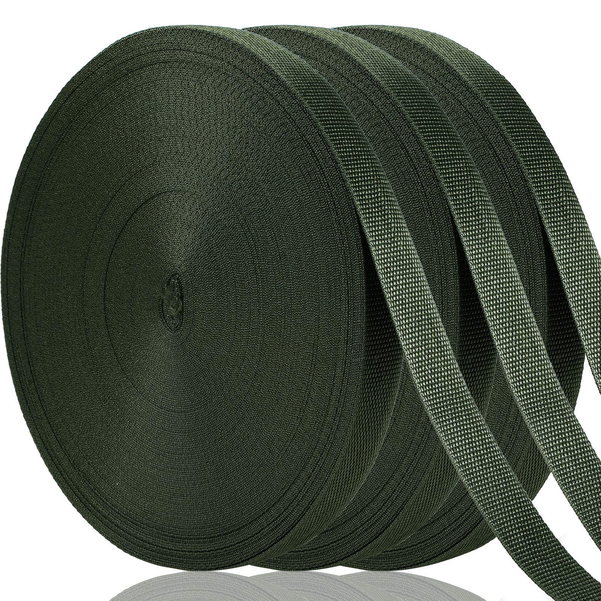 Shappy tree tie strap garden webbing roll in dark green, durable for outdoor tying